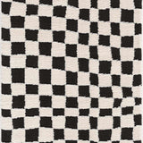 Lajos Black & White Checkered Area Rug