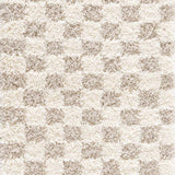 Atira Light Brown Checkered Area Rug