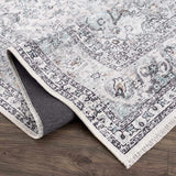 Light Blue Holi-4603 Washable Area Rug