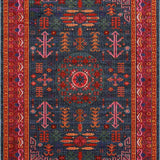 Cleveland Colorful Traditional Area Rug - Teal, Aqua, Navy