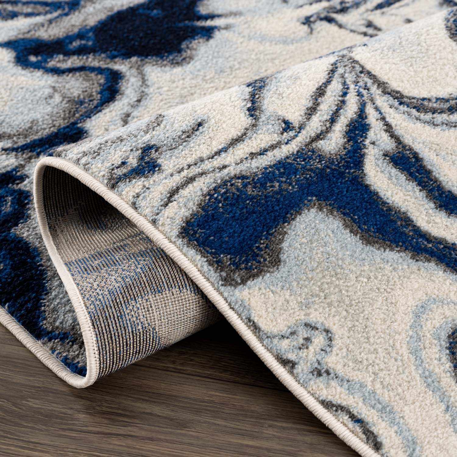 Blue Marble Rug Pattern Glendon Cream Blue Marble Rug – Hauteloom