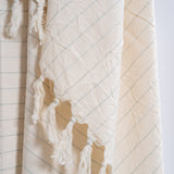 Drama Blue Cotton Linen Towel