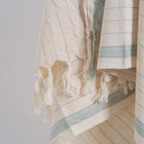 Drama Blue Cotton Linen Towel