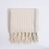 Drama Blue Cotton Linen Towel