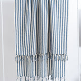 Girit Blue Cotton Linen Towel