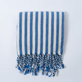 Girit Dark Blue Cotton Linen Towel