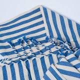 Girit Dark Blue Cotton Linen Towel