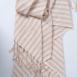 Girit Salmon Cotton Linen Towel