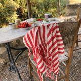 Girit Red Cotton Linen Towel