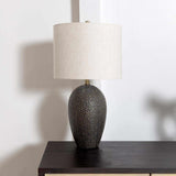 Emet Ribbed Glass Brass Table Lamp