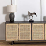 Emet Ribbed Glass Brass Table Lamp