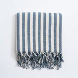Girit Blue Cotton Linen Towel