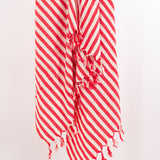 Girit Red Cotton Linen Towel