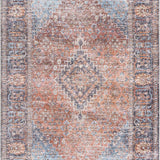 Blue Burgundy Holi-2302 Washable Area Rug