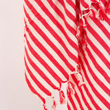Girit Red Cotton Linen Towel