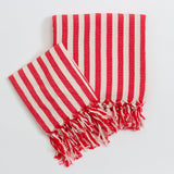 Girit Red Cotton Linen Towel