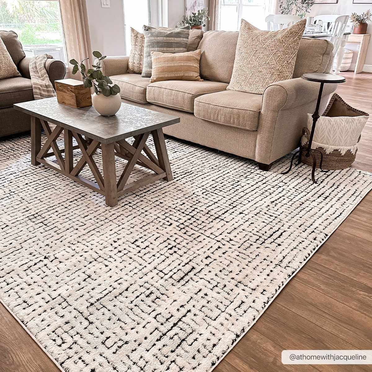 Keita Cream & Black Area Rug – Hauteloom