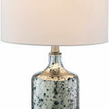 Lentner Ribbed White Ceramic Table Lamp
