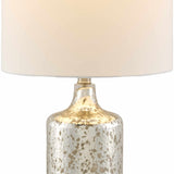 Lentner Ribbed White Ceramic Table Lamp