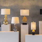 Coleford Gold Geometric Table Lamp