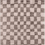 Benjy Beige Checkered Area Rug