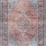 Blue Burgundy Holi-2302 Washable Area Rug
