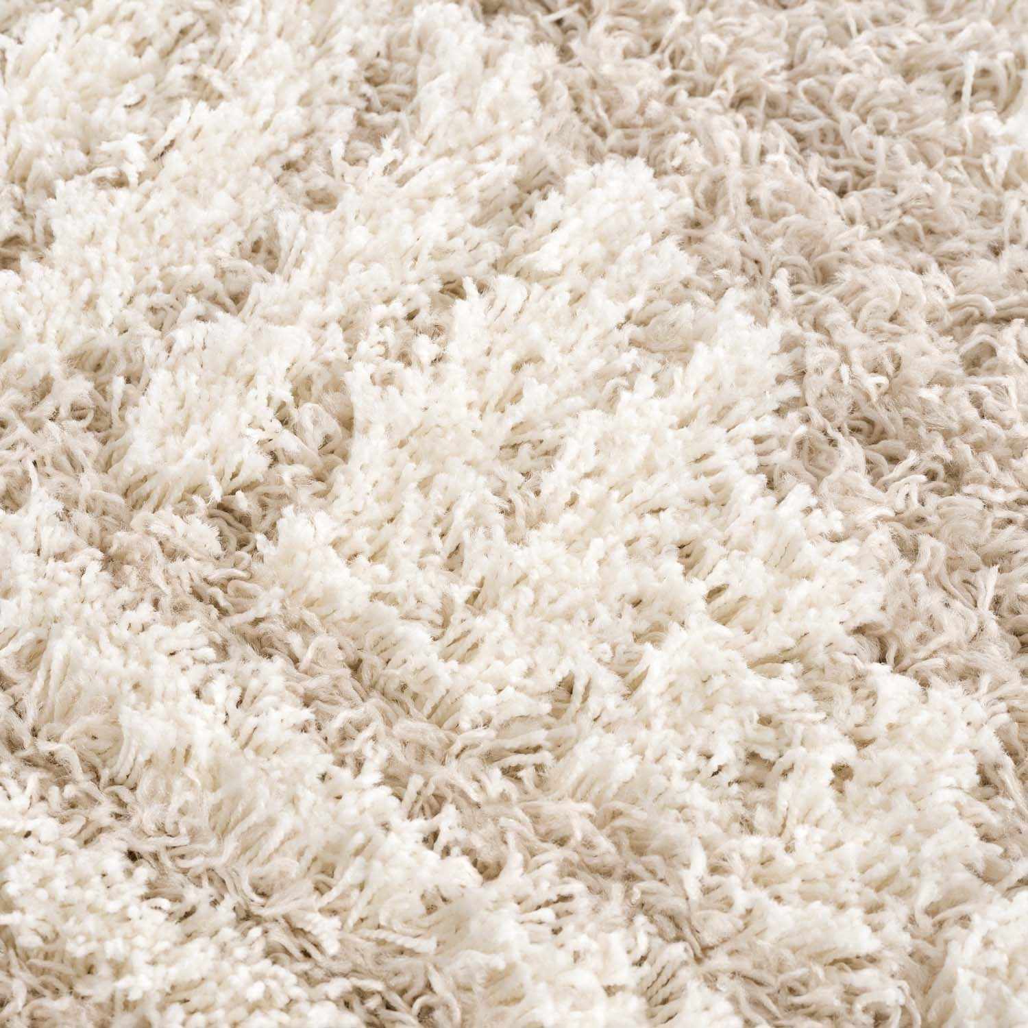 Close-up of the Igor Shag Area Rug, showing its plush texture and neutral colors of gray, light peach, mocha, and nutmeg. Texture