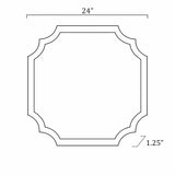 Abangay Gold Contemporary Wood Frame Mirror