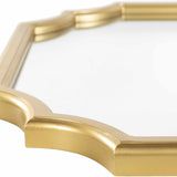 Abangay Gold Contemporary Wood Frame Mirror