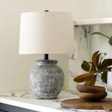 Cofrentes Traditional Gray & White Ceramic Table Lamp