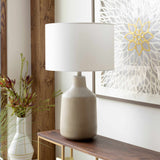 Quezon Beige Resin Table Lamp