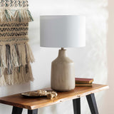 Quezon Beige Resin Table Lamp