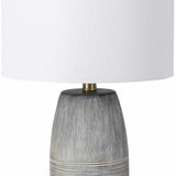 Mabayo Ribbed White Ceramic Table Lamp