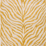 Yellow Terra Zebra Print Area Rug