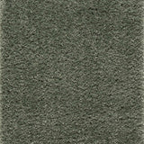 Faina Solid Green Shag Rug Washable
