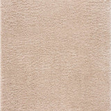 Faina Solid Beige Shag Rug Washable