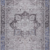 Rosman Blue&Beige Washable Area Rug