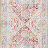 Cream Rust Leeston Vintage Washable Area Rug