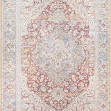 Cream Rust Leeston Vintage Washable Area Rug