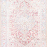 Cream Rust Leeston Vintage Washable Area Rug