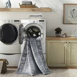 Rosman Gray Washable Area Rug