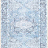 Aqua Rosman Washable Area Rug