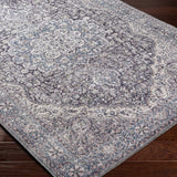 Tavas Blue Medallion Washable Rug