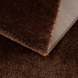 Heavenly Solid Brown Plush Rug - Clearance