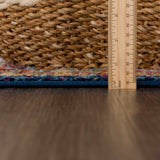 Istanbul Medallion Blue & Orange Area Carpet - Clearance