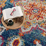 Istanbul Medallion Blue & Orange Area Carpet - Clearance