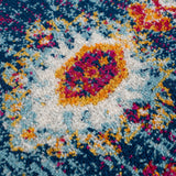 Istanbul Medallion Blue & Orange Area Carpet - Clearance