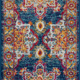 Istanbul Medallion Blue & Orange Area Carpet - Clearance