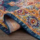 Istanbul Medallion Blue & Orange Area Carpet - Clearance