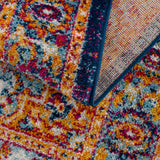 Istanbul Medallion Blue & Orange Area Carpet - Clearance